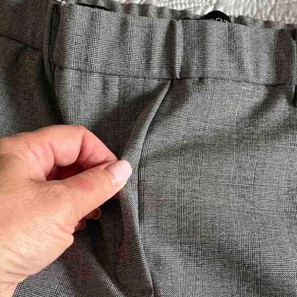 Talbots Women's Grey Plaid Cambridge Trousers, Size 8 - Picture 5 of 13
